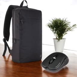 Classone Mila PR-EK100 15,6'Su Geçirmez Kumaş Fermuar Notebook Sırt Çantası+Kablosuz Mouse - 1