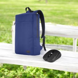 Classone Mila PR-EK101 15,6'Su Geçirmez Kumaş Fermuar Notebook Sırt Çantası+Kablosuz Mouse - 2