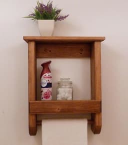 KUZELA  Ahşap Raflı Duvar Havluluk - 2