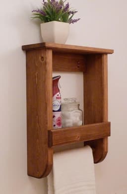 KUZELA  Ahşap Raflı Duvar Havluluk - 3