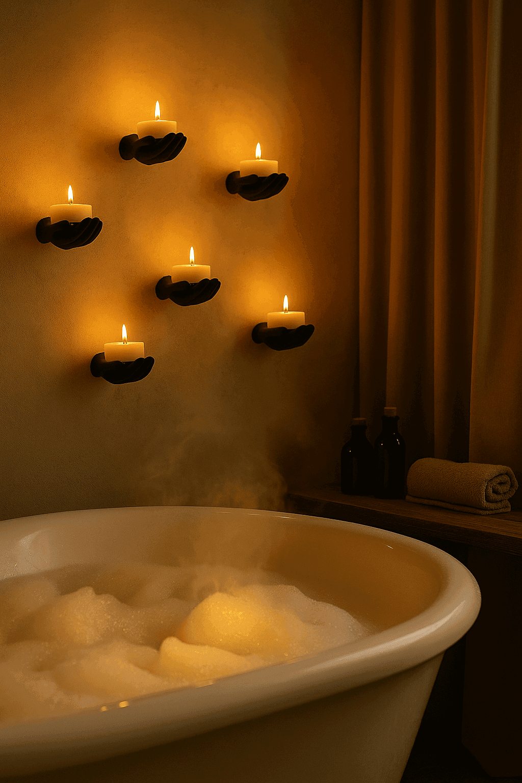 5’li El Figürlü Dekoratif Tealight Mumluk Seti Yapıştırılabilir & Vidalı, Hediyelik Mumlar Dahil