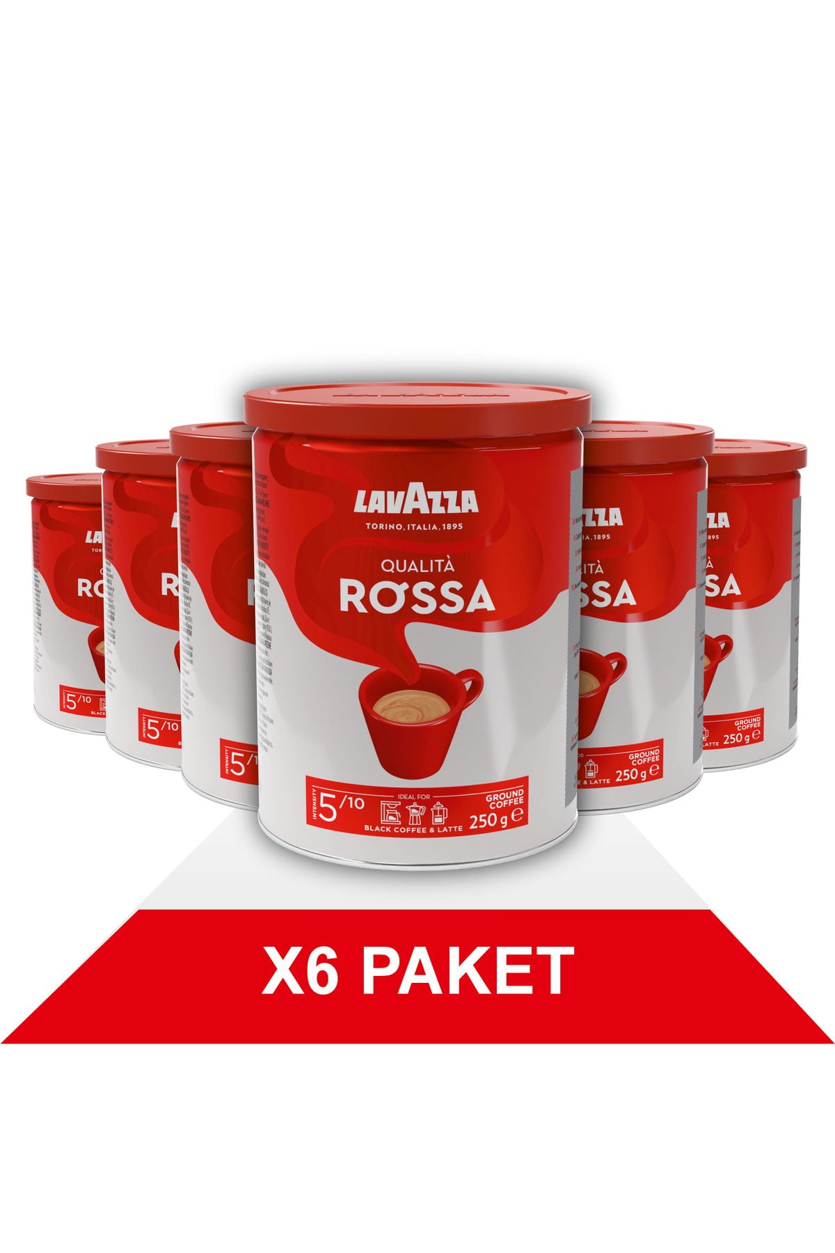Qualità Rossa Filtre Kahve Teneke Kutu (250gr) x6