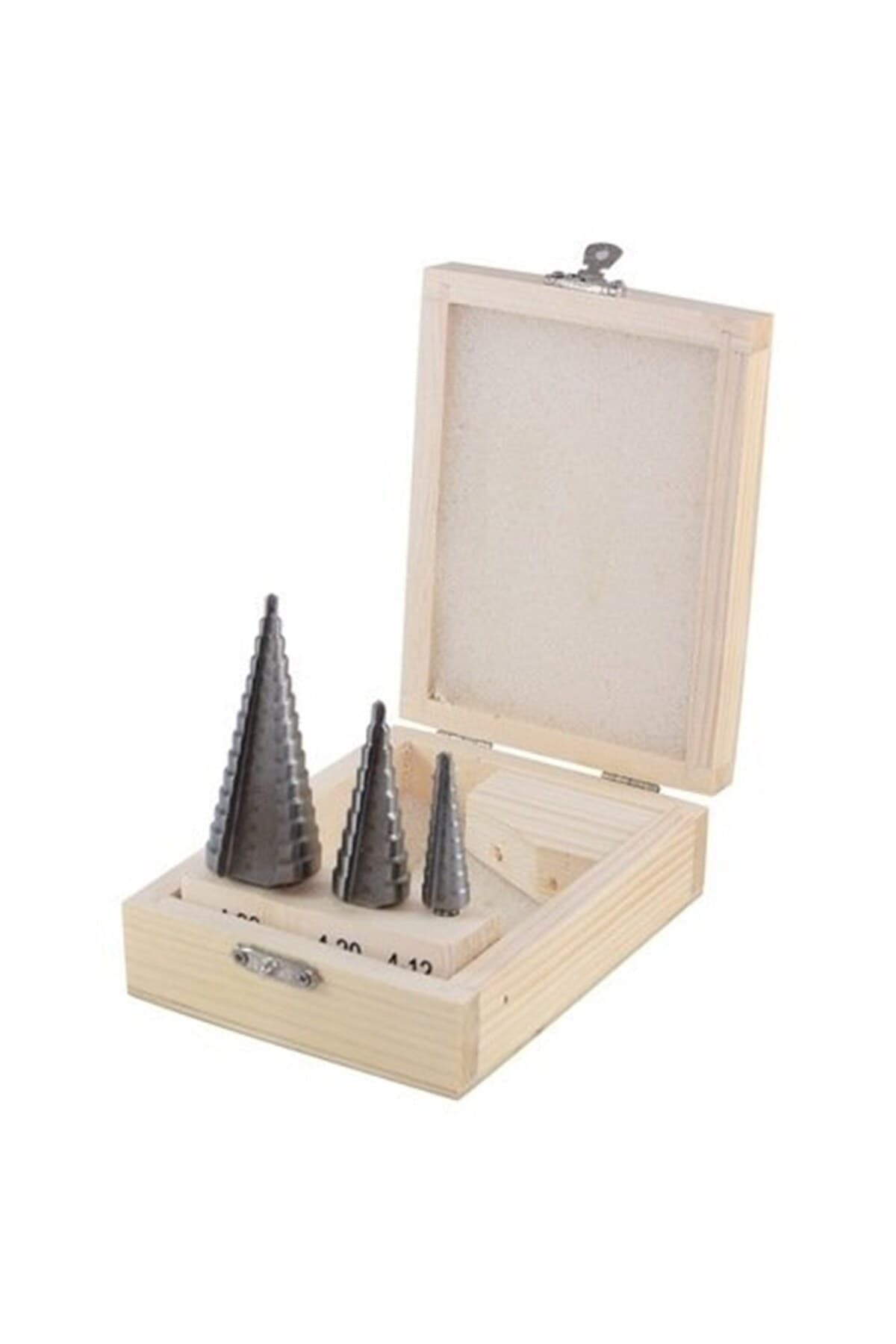 Kademeli Matkap Ucu Seti 3 Parça Düz Kanal Conset1