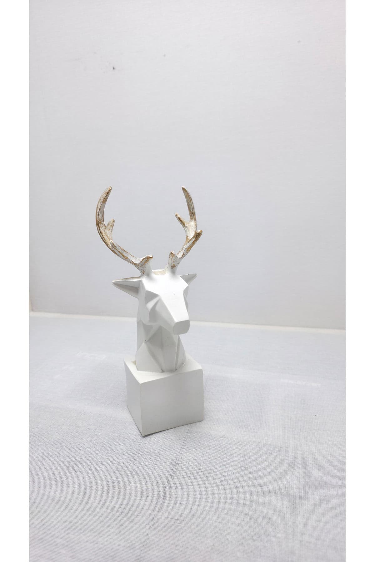 STORE DEN 2li Set Geyik Figürlü Modern Dekoratif Biblo Hediyelik 22Cm ve 19Cm