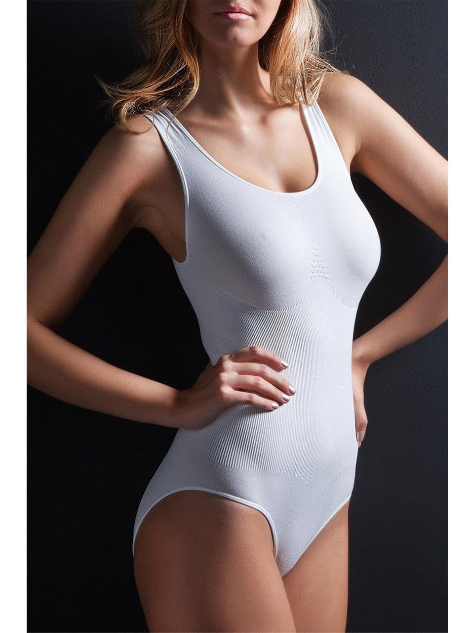 Çıtçıtlı Body Seamless Bayan Kalın Askı