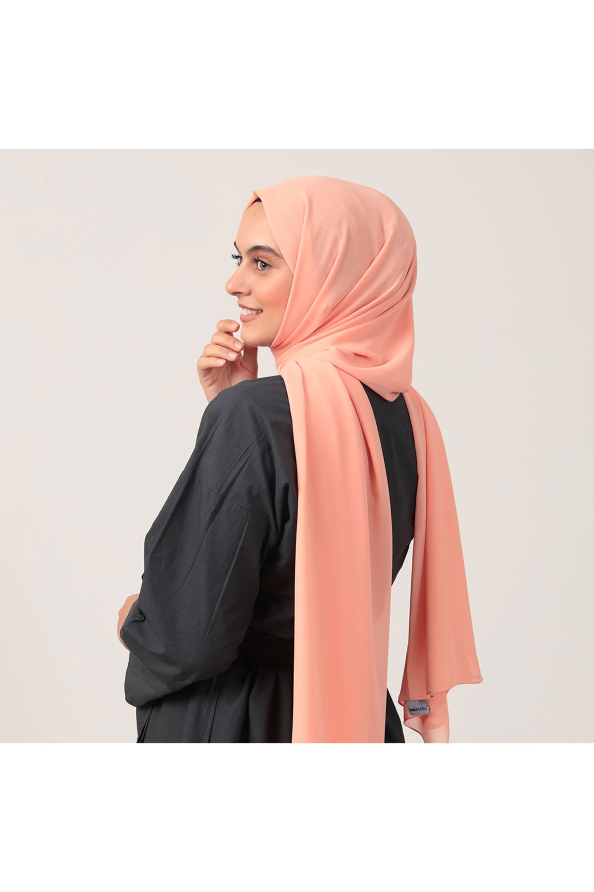 Kaliteli Medine DÜZ Ipeği Şal SOMON 190 X70 Sal2306