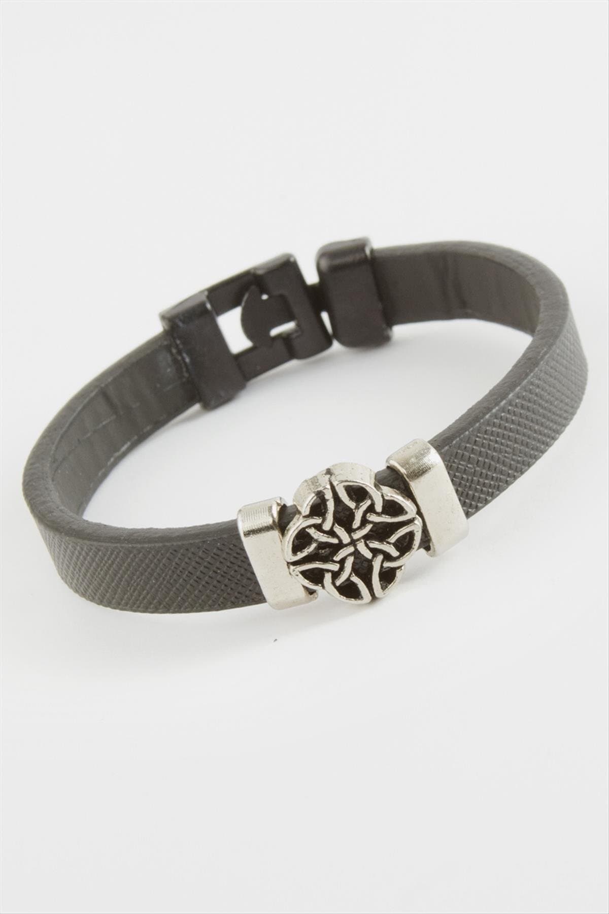 Çiçek Kaliteli Suni Deri Bileklik