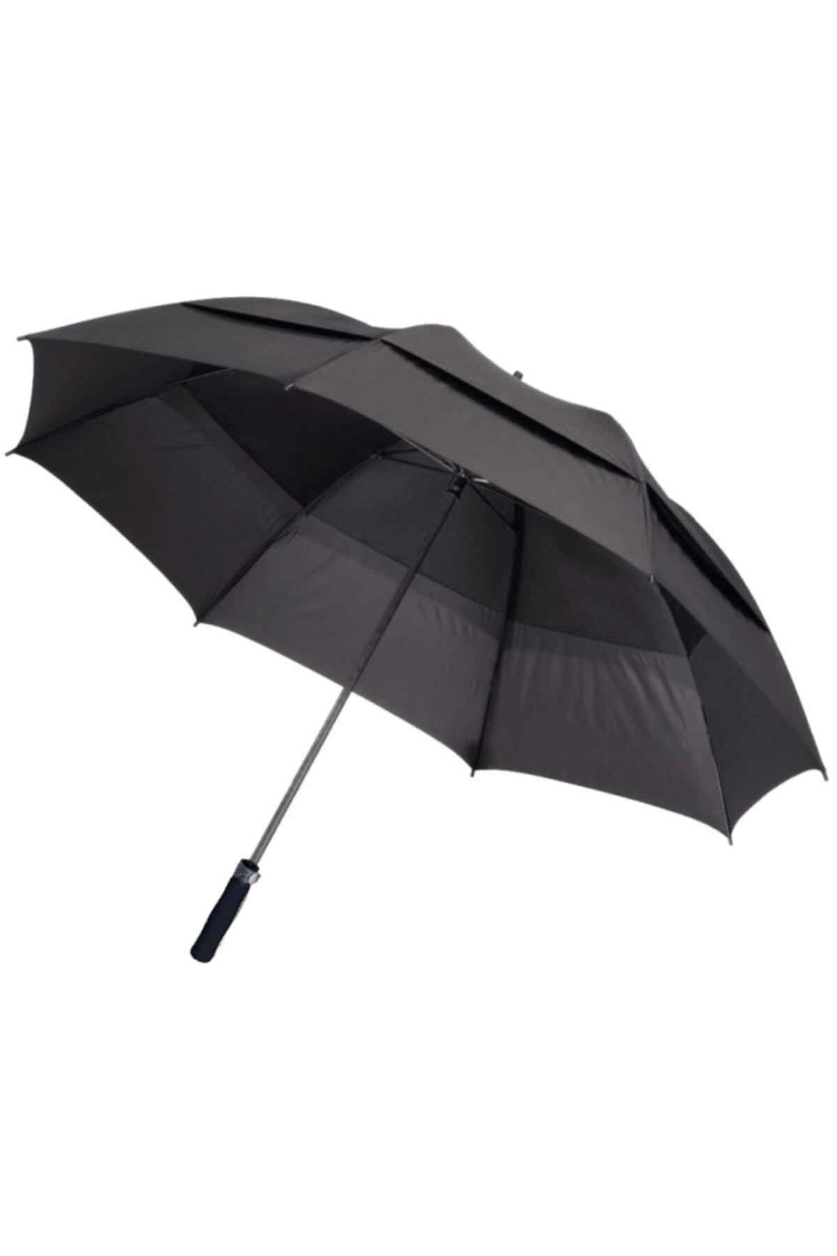 Hava Perdeli Şemsiye Protokol Şemsiyesi Büyük Boy !! Asla Kırılmaz !! 2 Kat Korumalı Erkek Şemsiye