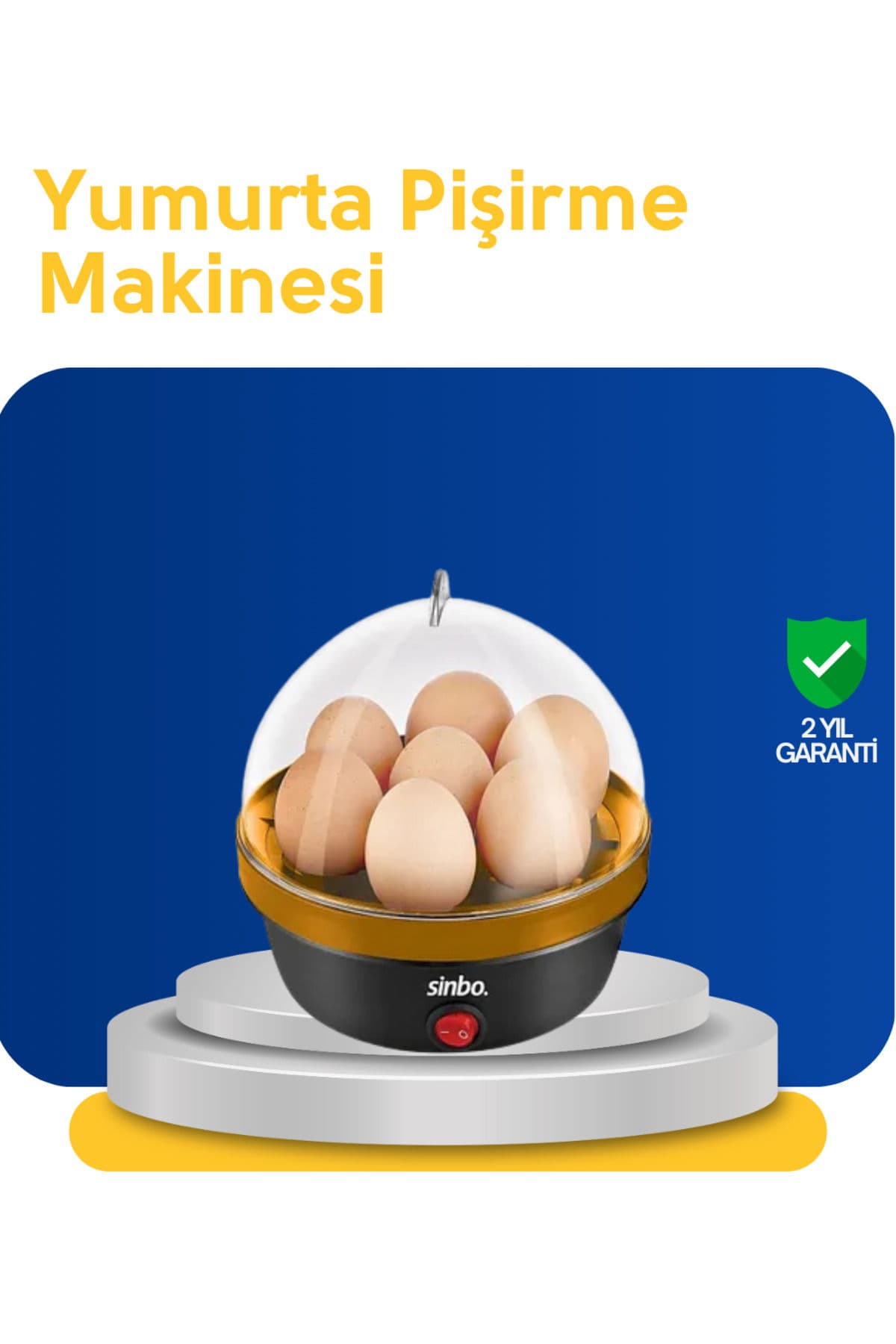 Otomatik Kapanma Özellikli Yumurta Pişirme Makinesi 7 Kapasiteli