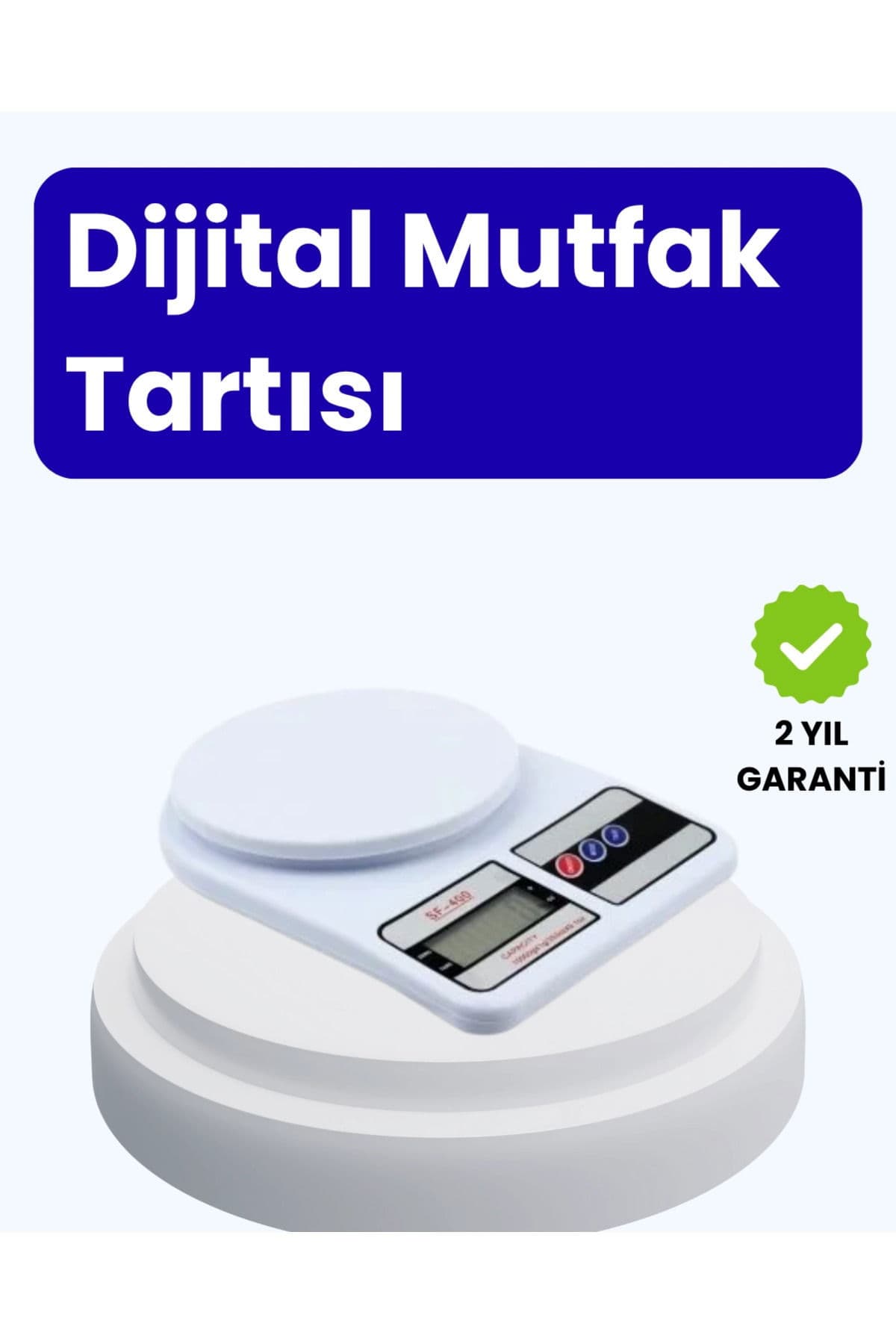 Dijital Mutfak Terazisi 10kg Kapasiteli 1g Hassasiyetli