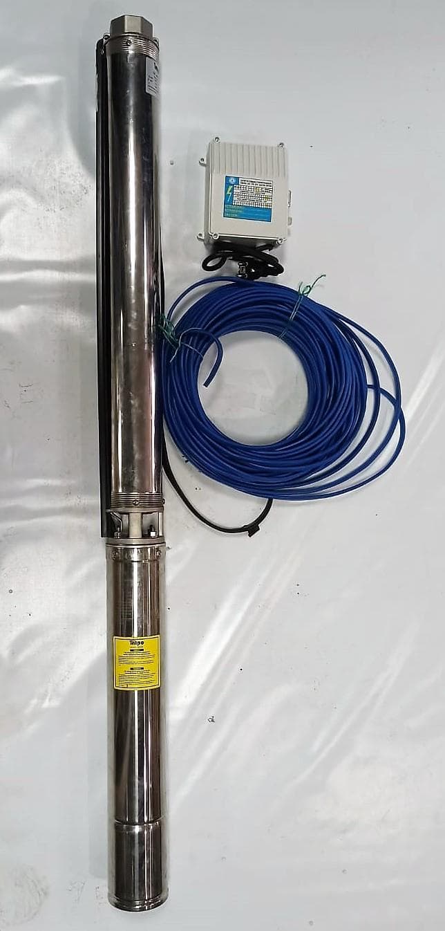 Impo Sk 404/10 Krom Başlıklı Derin Kuyu 1 Hp Monofaze Motorlu 45 mt Kablolu Panolu Dalgıç Pompa